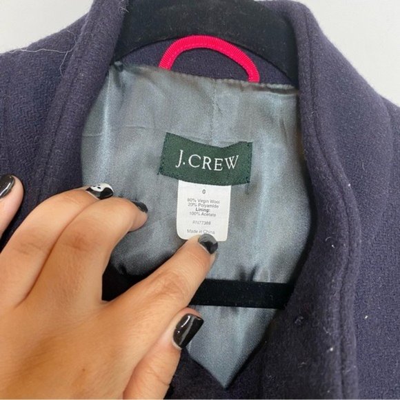 J. Crew Stadium-Cloth Shipley Coat in Dark Navy - Picture 5 of 7